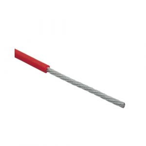 LOVATO-P33036-Steel Rope 0.5mm PVC Sheathed (Red Insulated) 100m
